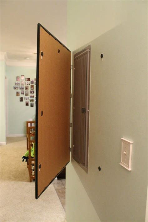 how to hide an electric box|hide electrical panel in bedroom.